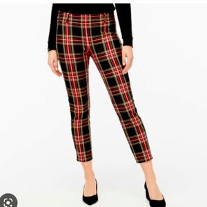 J. Crew Black Plaid Winnie Holiday Pants NWT